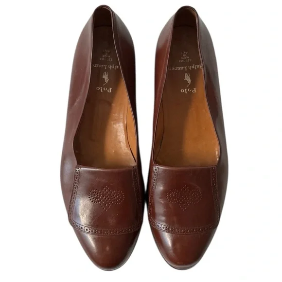 Polo Ralph Lauren Italy Brown Leather Kilty Loafer | 11 s-l400.jpg main image 2